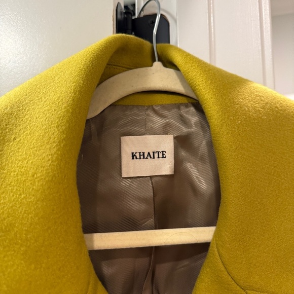 KHAITE Gelman Mustard Jacket mustard yellow wool zip boxy jacket - Picture 4 of 6
